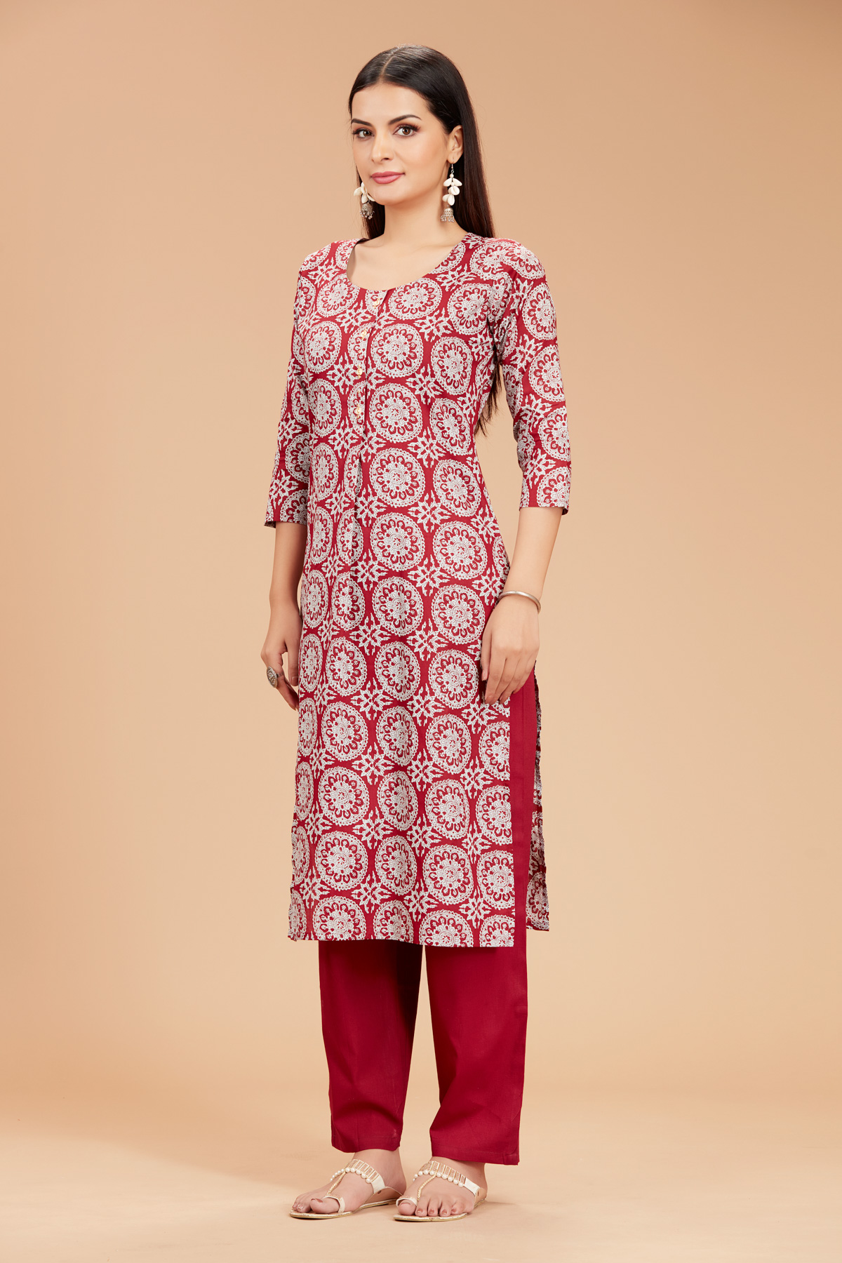 Red Kurti With pant